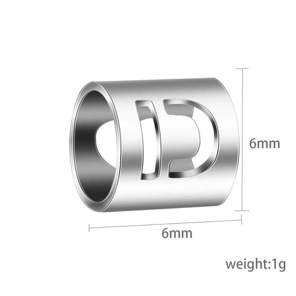 Stainless Steel Gold Color Single Letter Beads Hollow A-Z Cylindrical 6cm DIY Making Bracelets Jewelry