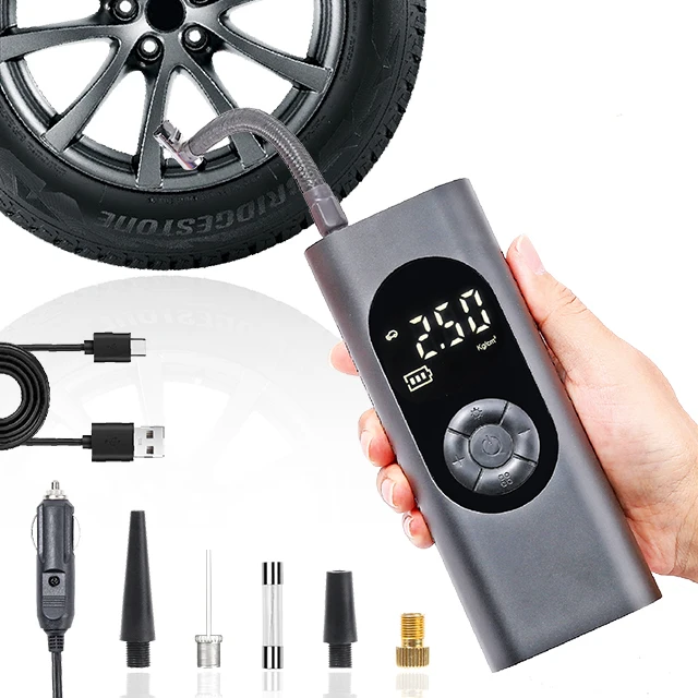 YANTU AM32 metal cordless portable digital tire inflators electric automatic bicycle bike car tyre inflator air pump compressor