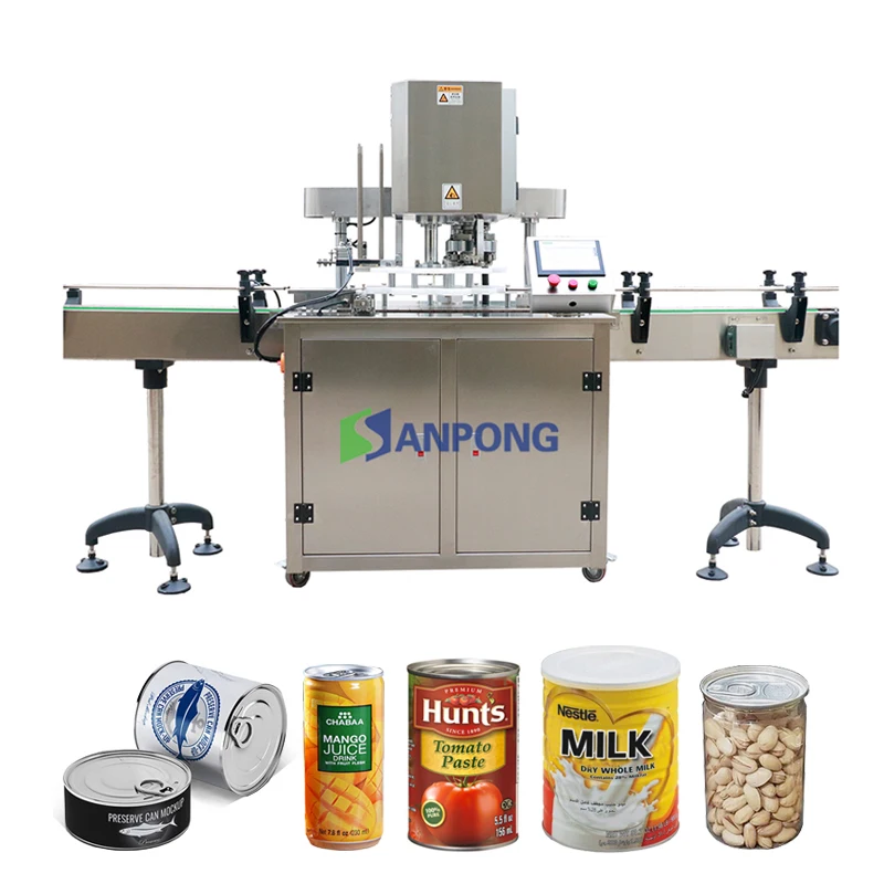 Automatic beverage food paste can sealer seamer automatic tin cans sealing machine for tuna fish
