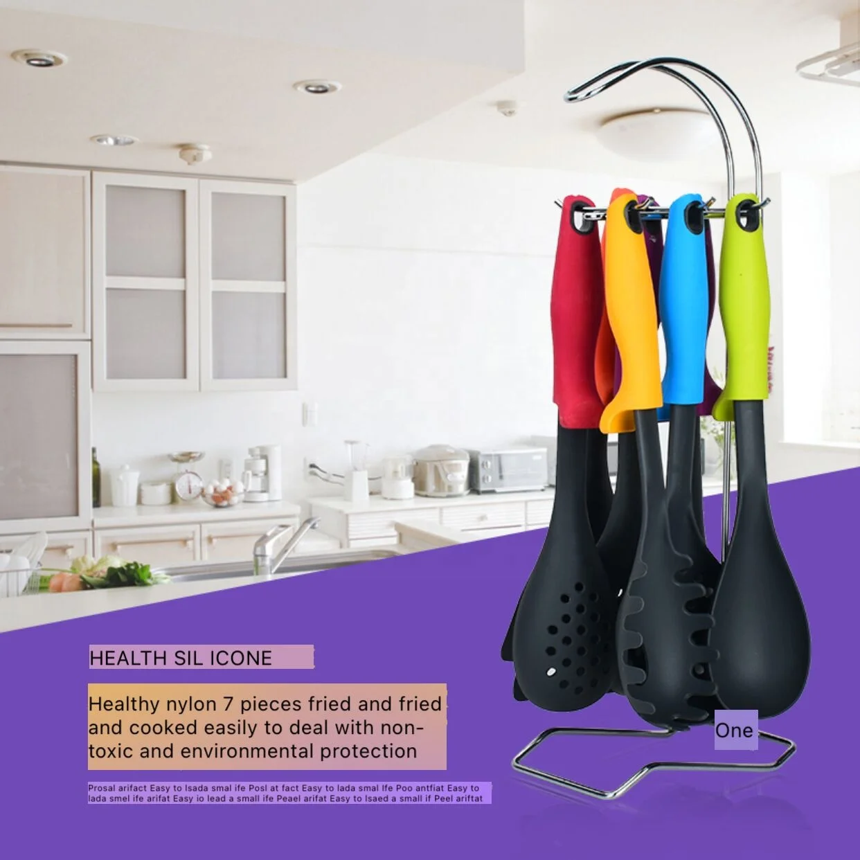
New Nylon Cooking Utensils Set Non-stick Flat Spatula Soup Colander Kitchenware for Cooking Tool 
