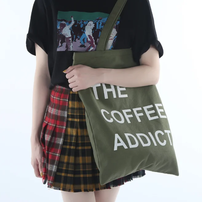 Custom Eco Canvas Handbag 100% Natural Cotton Blank Plain Canvas Bag Fair Trade Wholesale High Quality Canvas Cotton Tote Bag