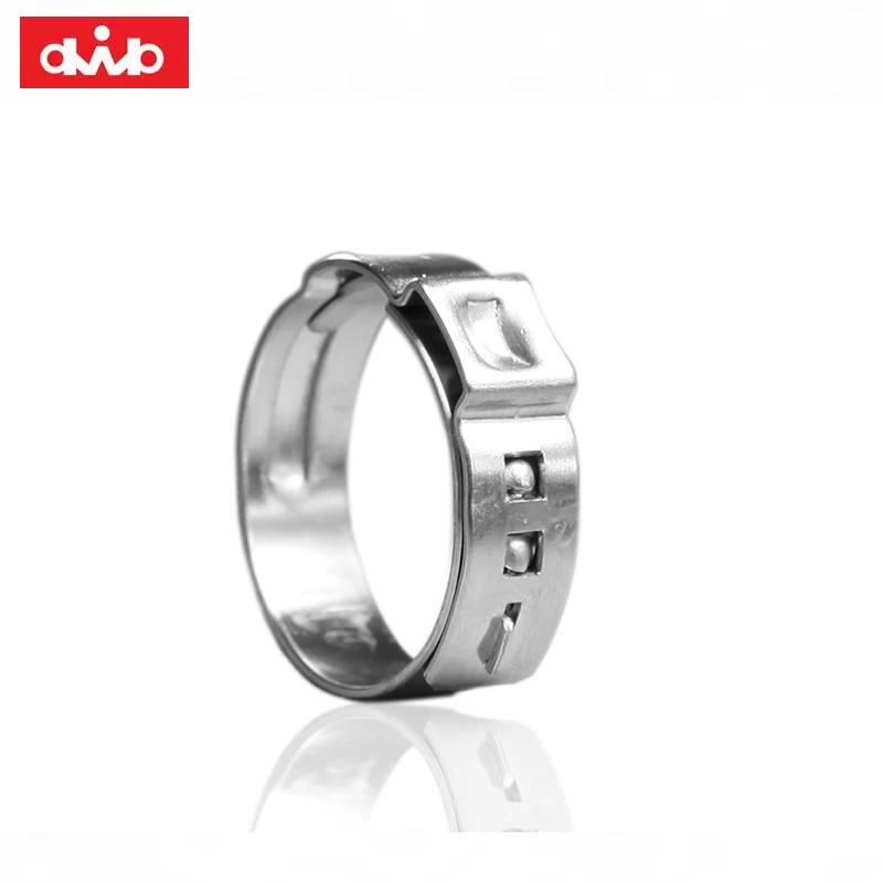 304 Stainless Steel 5/8 Inch PEX Cinch Clamps Rings Single Ear Hose Clamps  for PEX Tubing Pipe Fitting Connections