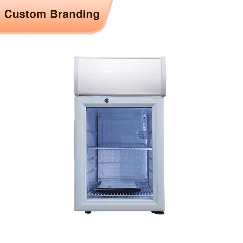 Meisda SC21B 21L Mini Single Glass Door Counter Top Small Display Refrigerator