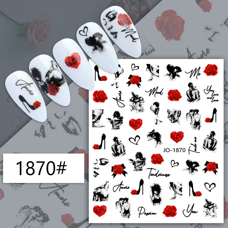 Professional Nails Salon Art Decals Stickers Nail Decals Set Nail Art Stickers