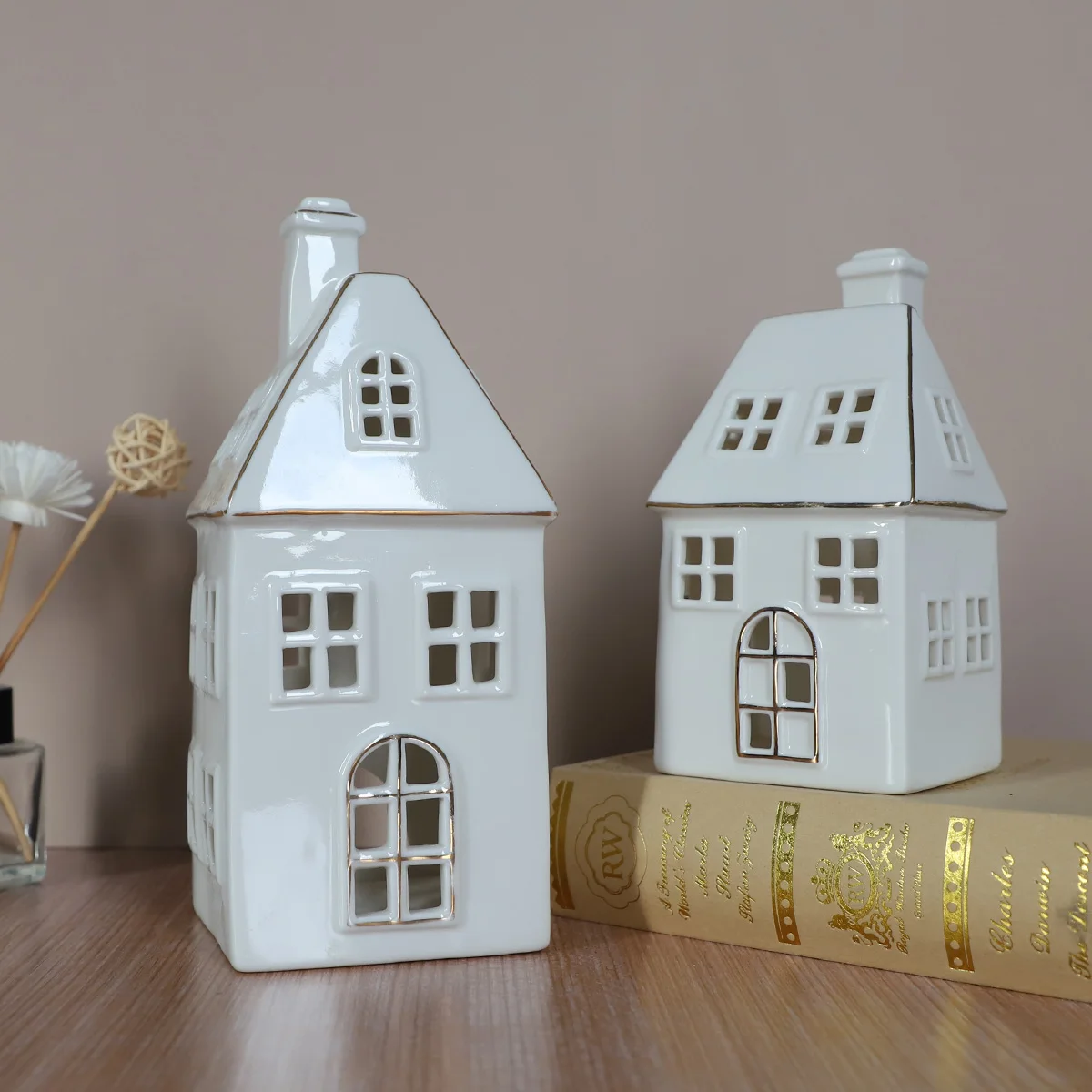 Ceramic House Tealight Holder Christmas Ceramic House Tealight Holder Christmas Ceramic Tea Light House Christmas