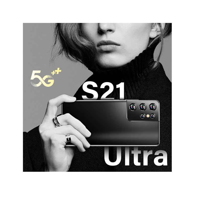 2021 New S21u Unlocked Smartphone 3440x1440 10core Android10.0 12gb + 512gb 5g Large Capacity Mobile Phone
