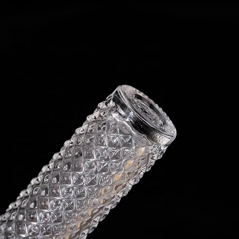 Diamond Shape 10ml Glass Roller Bottles For Essential Oils With Plastic Roller Ball Empty Refillable Clear Bottle