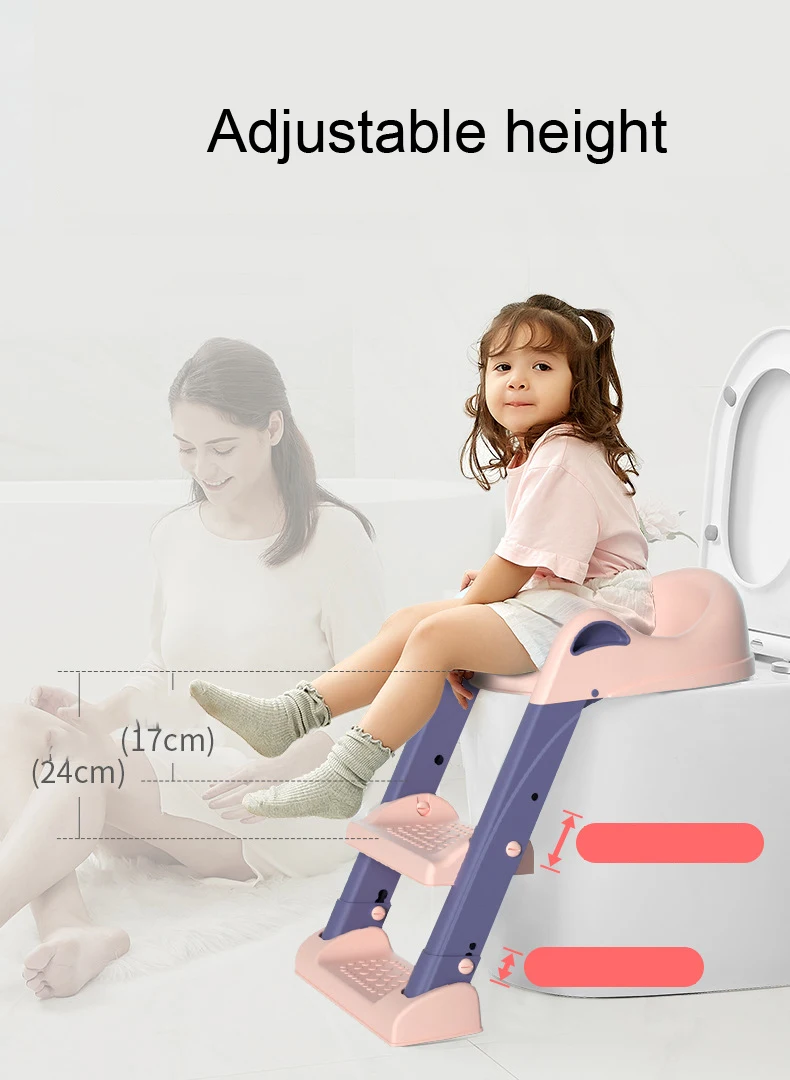 Travel Children Baby Potty Training Chair Seat With Step Stool Ladder Toilet Seats Training Kids Indoor Wc Trainer Foldable 2022