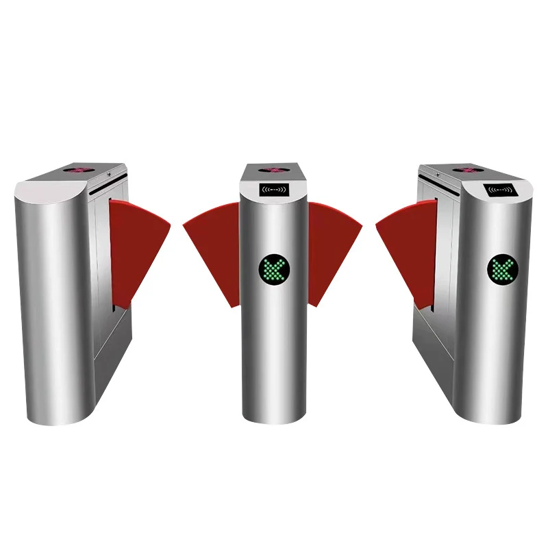 Fingerprint Access Control Flap Barrier Building Counter Entrance Exit Turnstile For Ticket Management System