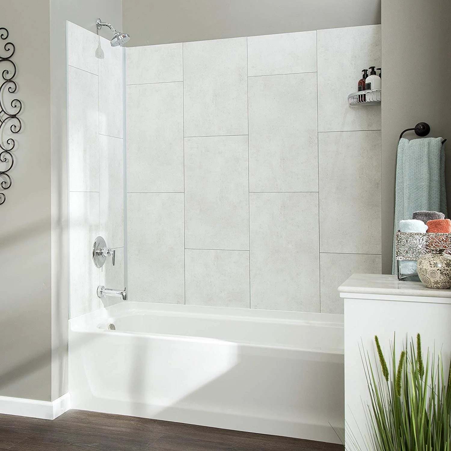 305x610mm Rigide Core Luxury Vinyl Tile Laminate Flooring Board Click Lock Marble Spc