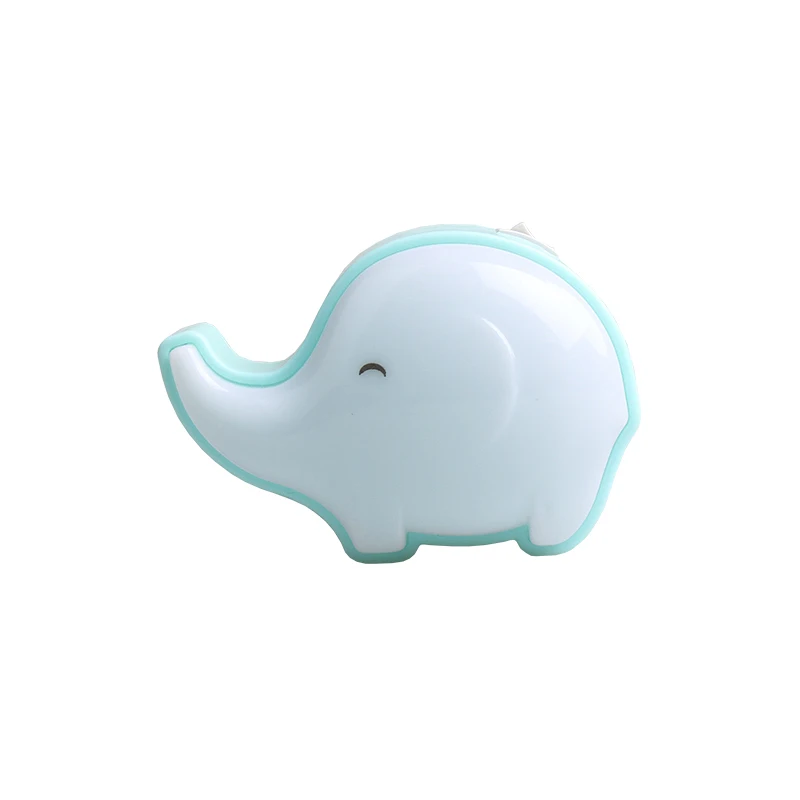 OEM Lovely elephant Crazywan Kids 3 SMD Small switch Wall Night Lamp for Children plug in 0.6W AC 110V 220V W046
