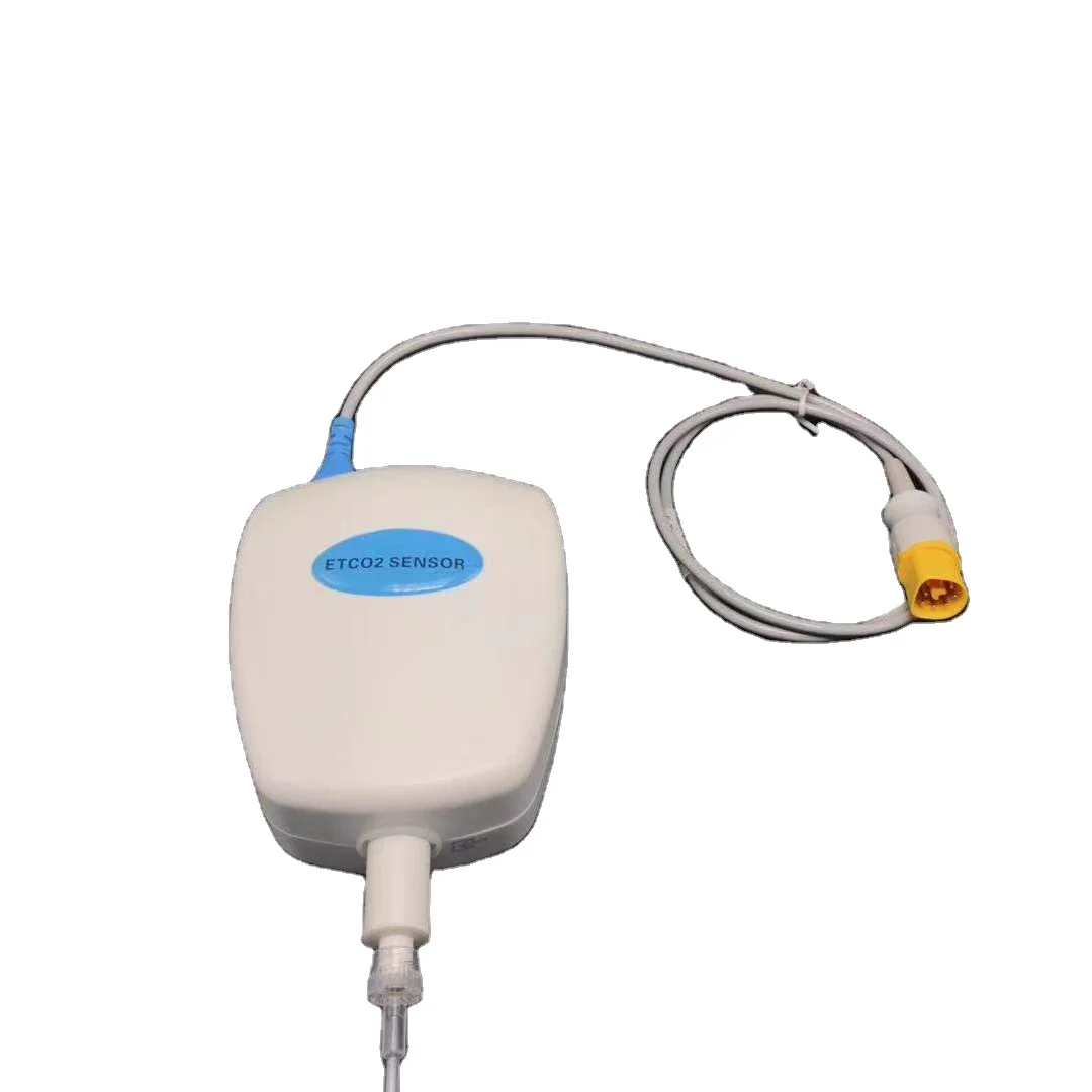 ph sidestream ETCO2 sensor in the emergency room with nassal cannula and gas dryer line