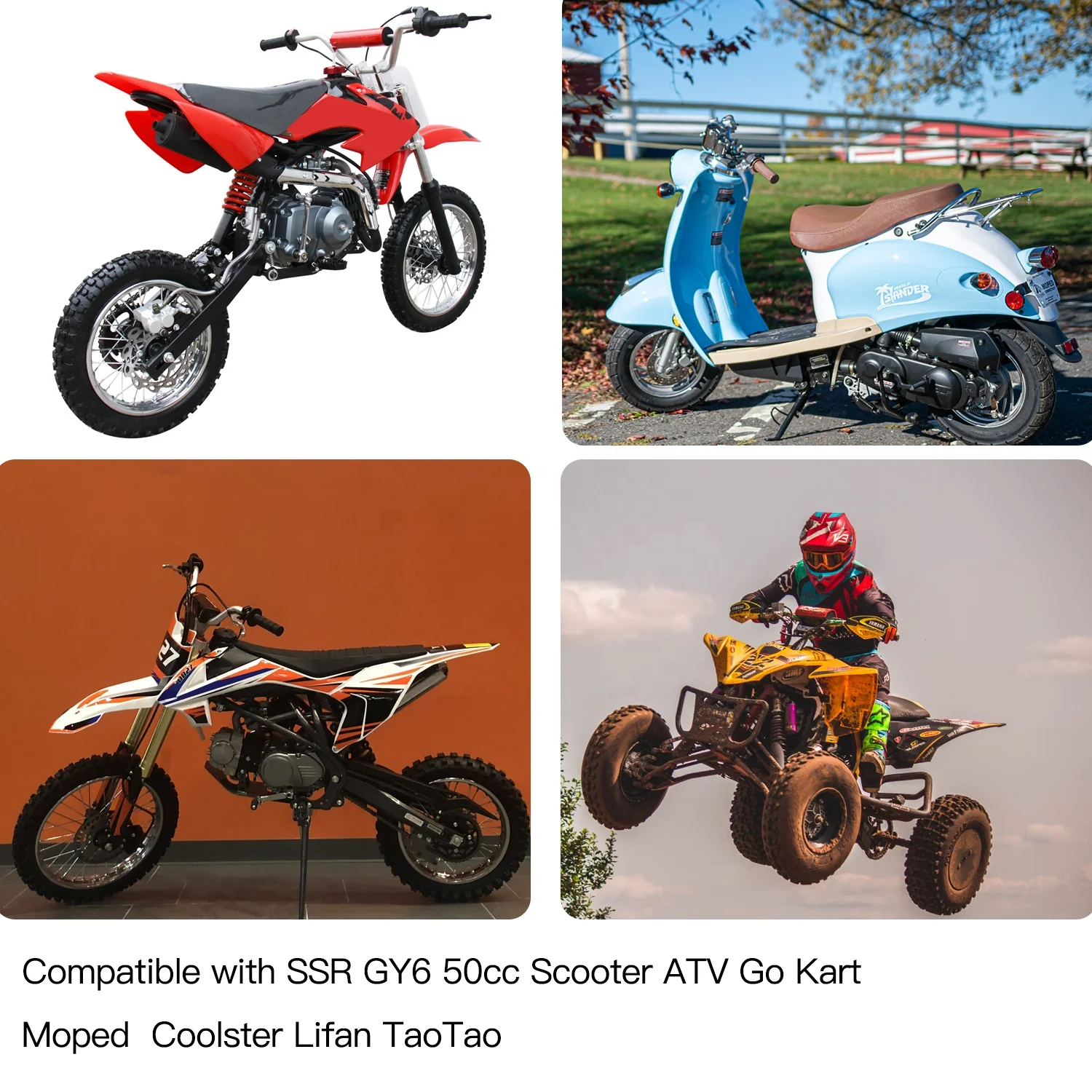 HIAORS Green Gas Fuel Petrol Tube Line for Gy6 49cc 50cc SSR110 125 Coolster TaoTao Go Kart ATV Motorcycle Parts