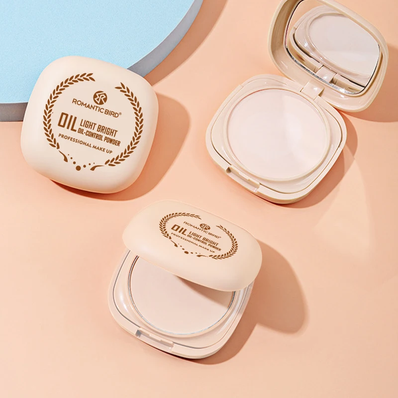 Romantic Bird Luxury 3 Colors Baking Powder Matte Compact pressed powder Setting Face Powder Waterproof Full Coverage Foundation