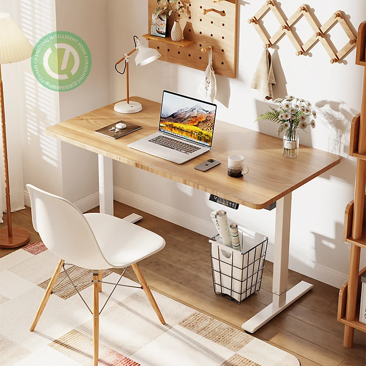 Ergonomic Electric Computer Desk Modern Design table Adjustable Height Foldable Wooden Office Furniture Factory Price