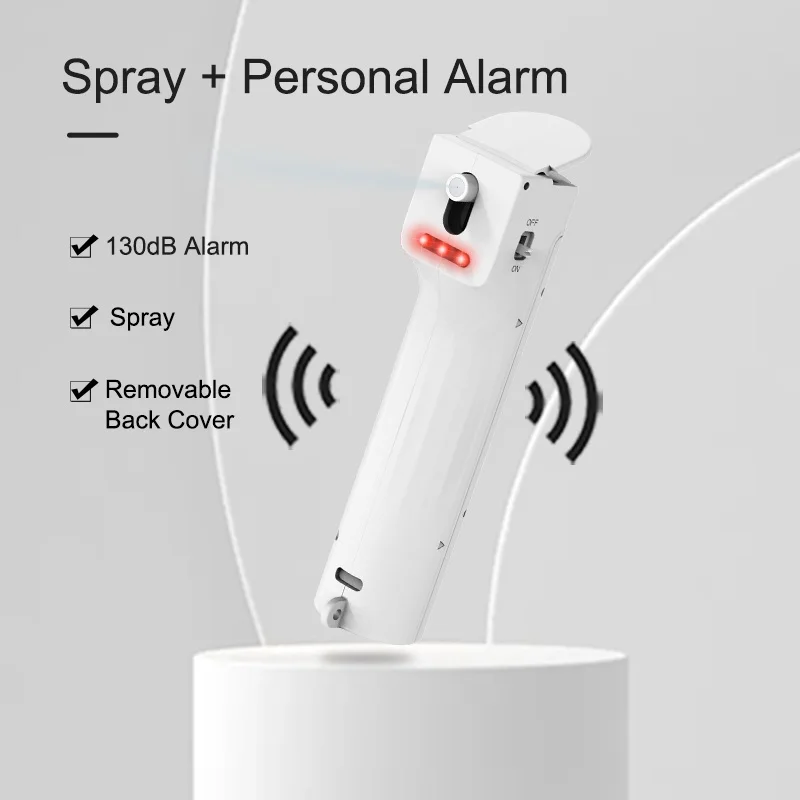 130 Decibel customized emergency self defense atomiser keychain personal anti attack alarm for women