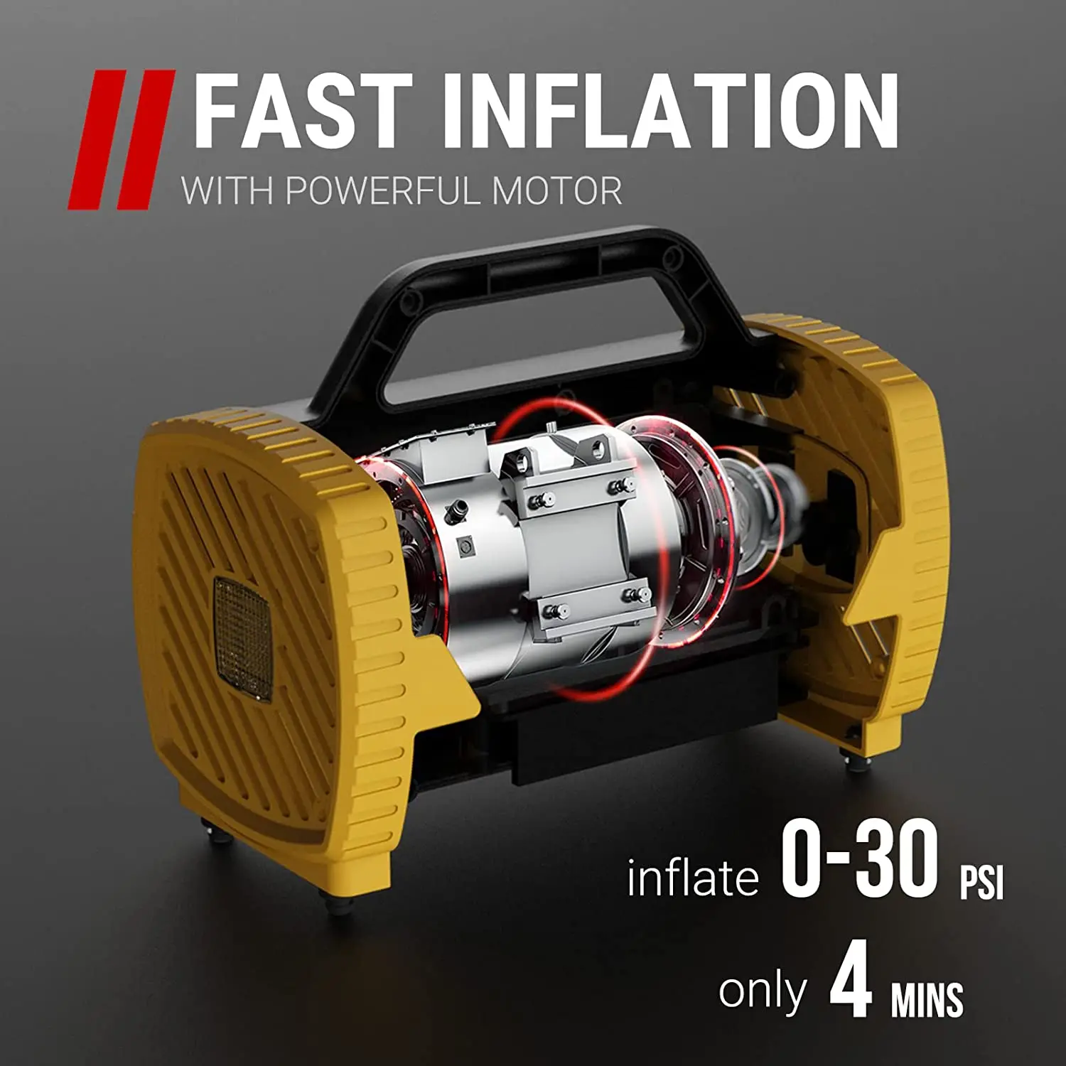 AC 220 Volt Home Use 250PSI Portable Cars Tire Inflator DC 12V Car Tyre Inflator Air Compressor Pump with LED Light