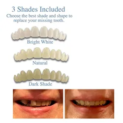 3 Shades /set Temporary Dental Oral False Teeth Dentures Dentadura Perfect Smile Veneers Fit Flex Denture Paste Braces