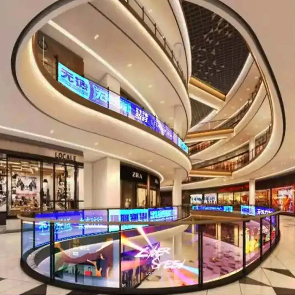 Manufacturer The New Generation Of Led Sticker Film Flexible Led Screen Makes The Glass For Display For Wall Factory Custom Size