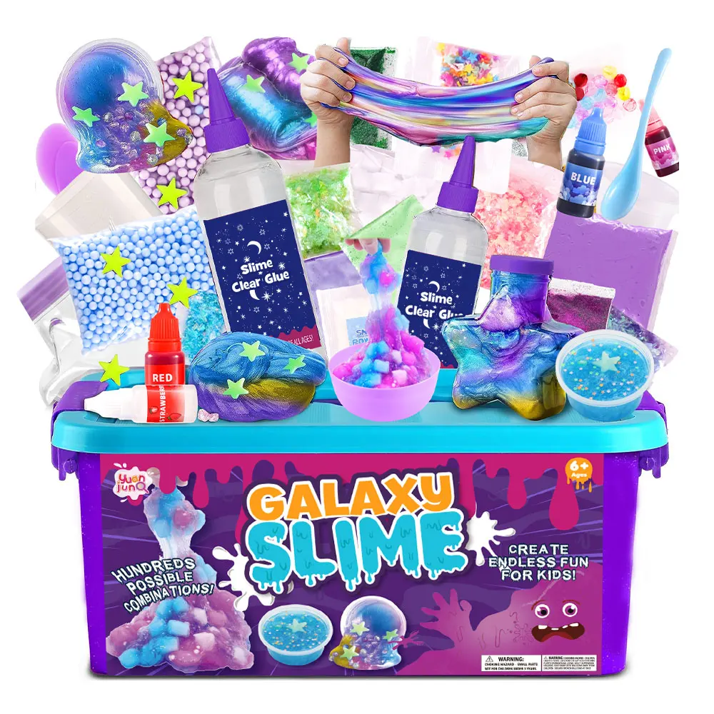 2024 Galaxy Slime Kit DIY Making Kit For Kids Ages 6+ Fun Slime Gifts For Boys Girls
