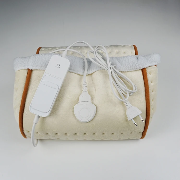 220V Hot Sale Polyester 3 Heat Settings and Auto Off 90 Mins Heat Electric Foot Warmer Pad For Winter