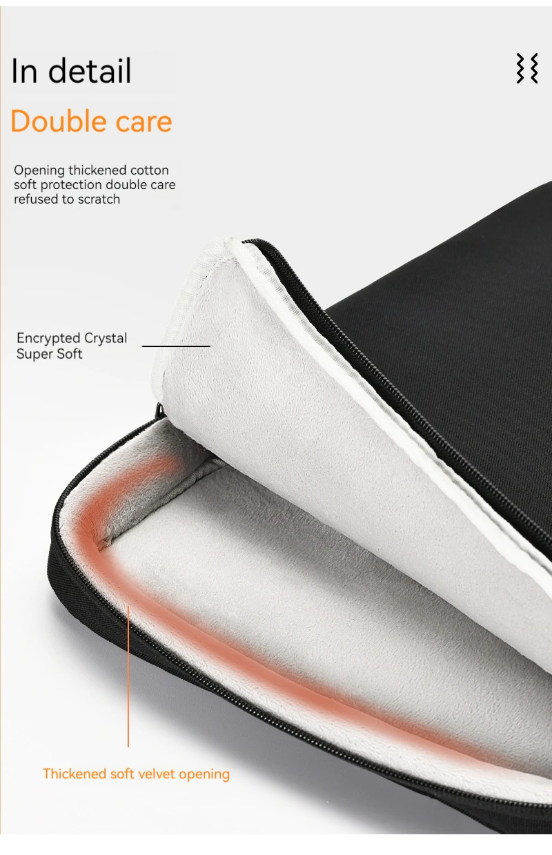 13 14 15 16 inch Laptop Sleeve Case Water Resistant Shockproof Protective Computer Bag Notebook Inner Protect Portable Case Bags