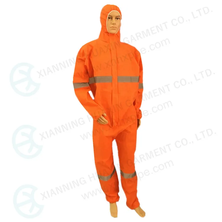 Bright orange SMS TYPE5.6 coverall with reflective tapes