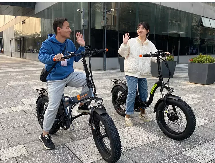 Excider XT500 Folding Mountain Bike 48V 20 Inches Fat Tire E bike with 13AH Battery and 500W Motor 60 KM Snow Electric Bicycle