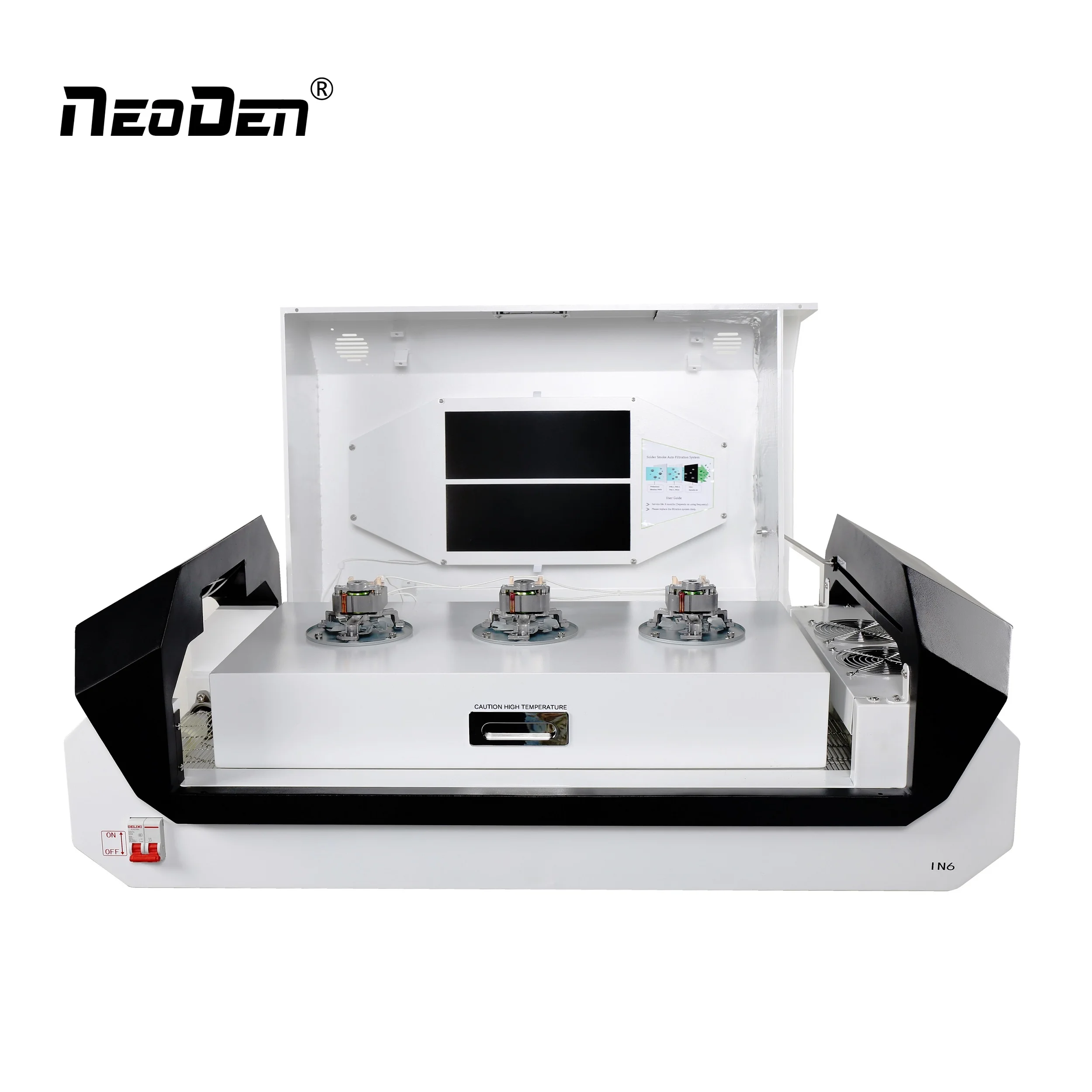 SMT SMD 6 зон без свинца паять Reflow машина Настольный Full горячий воздух конвекционная печь с обратным течением воздуха