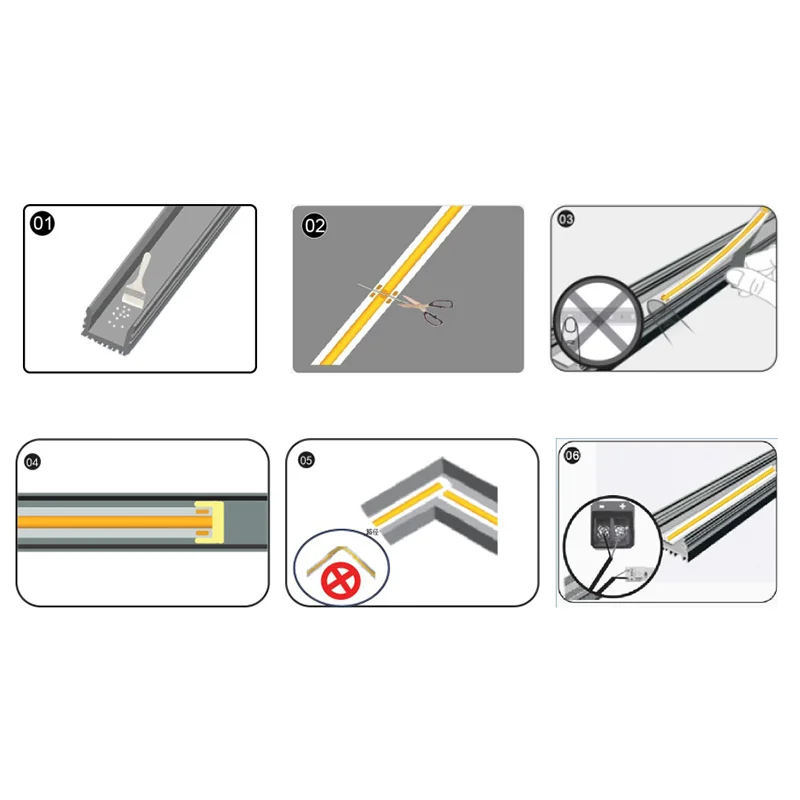 Economy IP20 180 Degree 512 led/m 13W 8MM Led Cob Strip