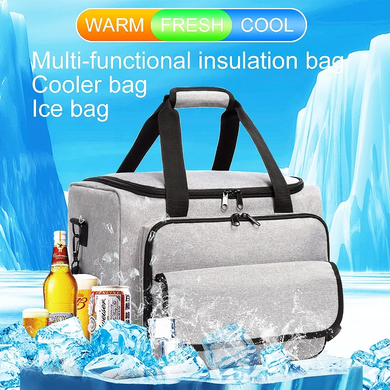 FREE SIMPLE Oversize High Quality Custom Wholesale Waterproof Aluminium Foil BBQ Oxford Cooler Beach Bag Lunch Cooler Bag