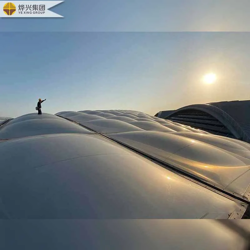 ETFE membrane structure air pillow transparent and translucent inflatable roof of high-speed rail station is durable