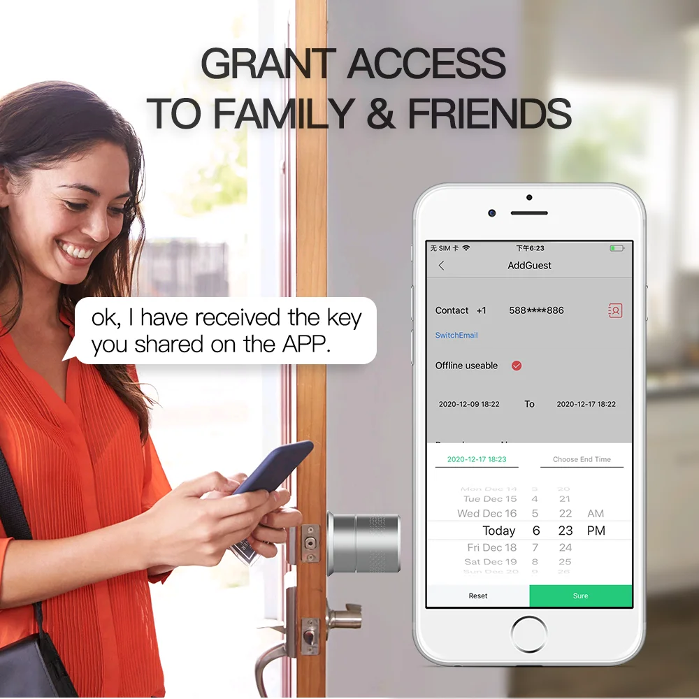 
High Security Auto Lock Smart Deadbolt Tuya Bluetooth Digital Wifi Door Lock Deadbolt work with Google Home / Amazon Alexa 