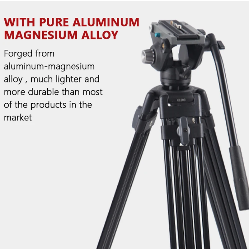 GL203+DP50 Aluminum Alloy projector tripods camera supplier professional flexible vlogging dslr video tripod