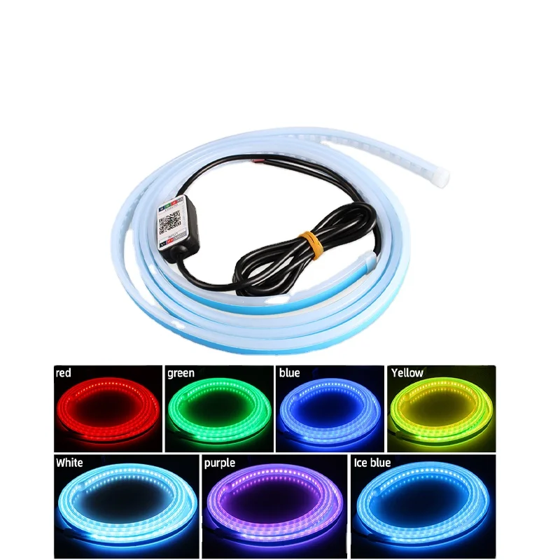 Car Hood Flexible Led Strip Light 12V Daytime Running Lights Decoration Backlight Long Auto Atmospere Lamp Universal