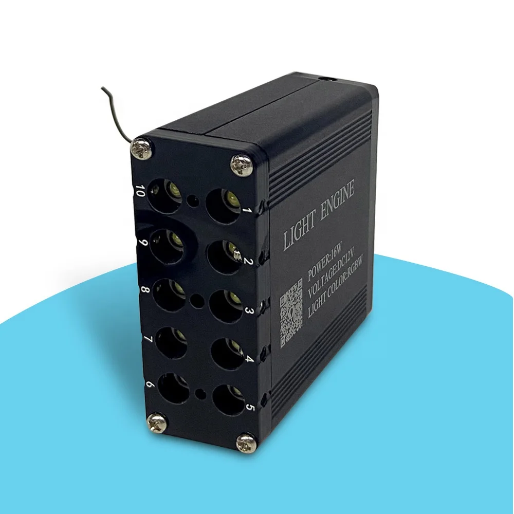 16w dc12v high lighting light source with shooting star + 500 sky stars plastic optic fiber bundle for car fiber optic light