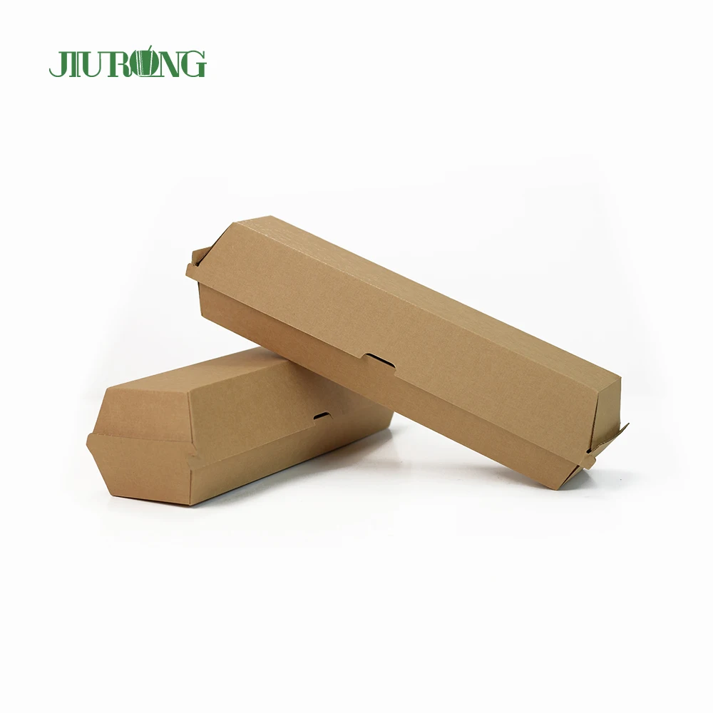 Host Sales  Environmentally Friendly Degradable Custom Recyclable Paper  Box for Hot Dog