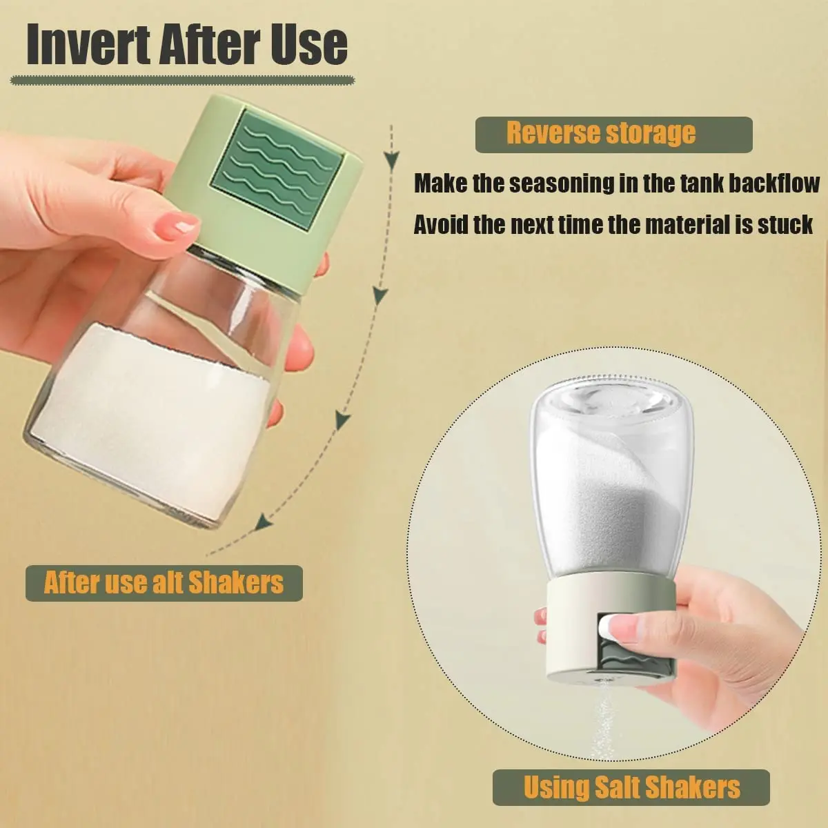 Salt Output 0.5g/time Seal Pot Seasoning Ration Bottle Control Spice Dispenser Glass Salt Shaker