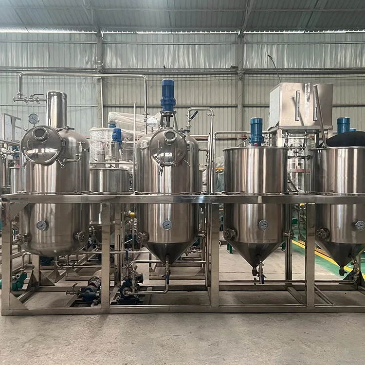 Cooking Oil Refining Machine/groudnut Oil Refinery Equipment/sunflower Soybean Oil Refining Plant For Oil