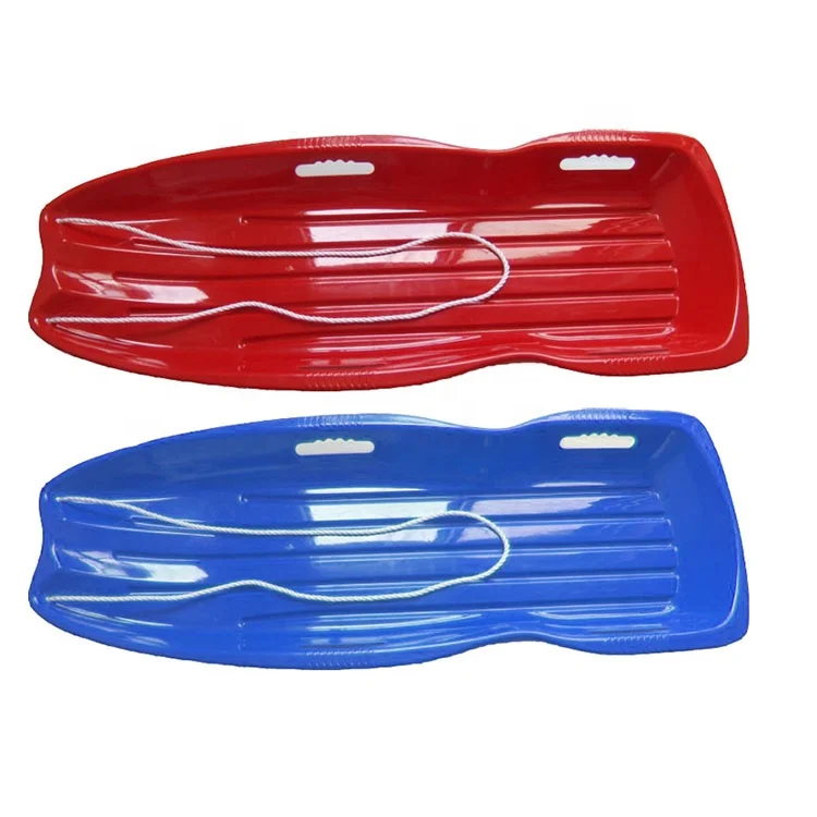 Amazon hot sale plastic snow sled toboggan enfants ski scooter 48 inches boat large freestyle red blue winter toys sleigh