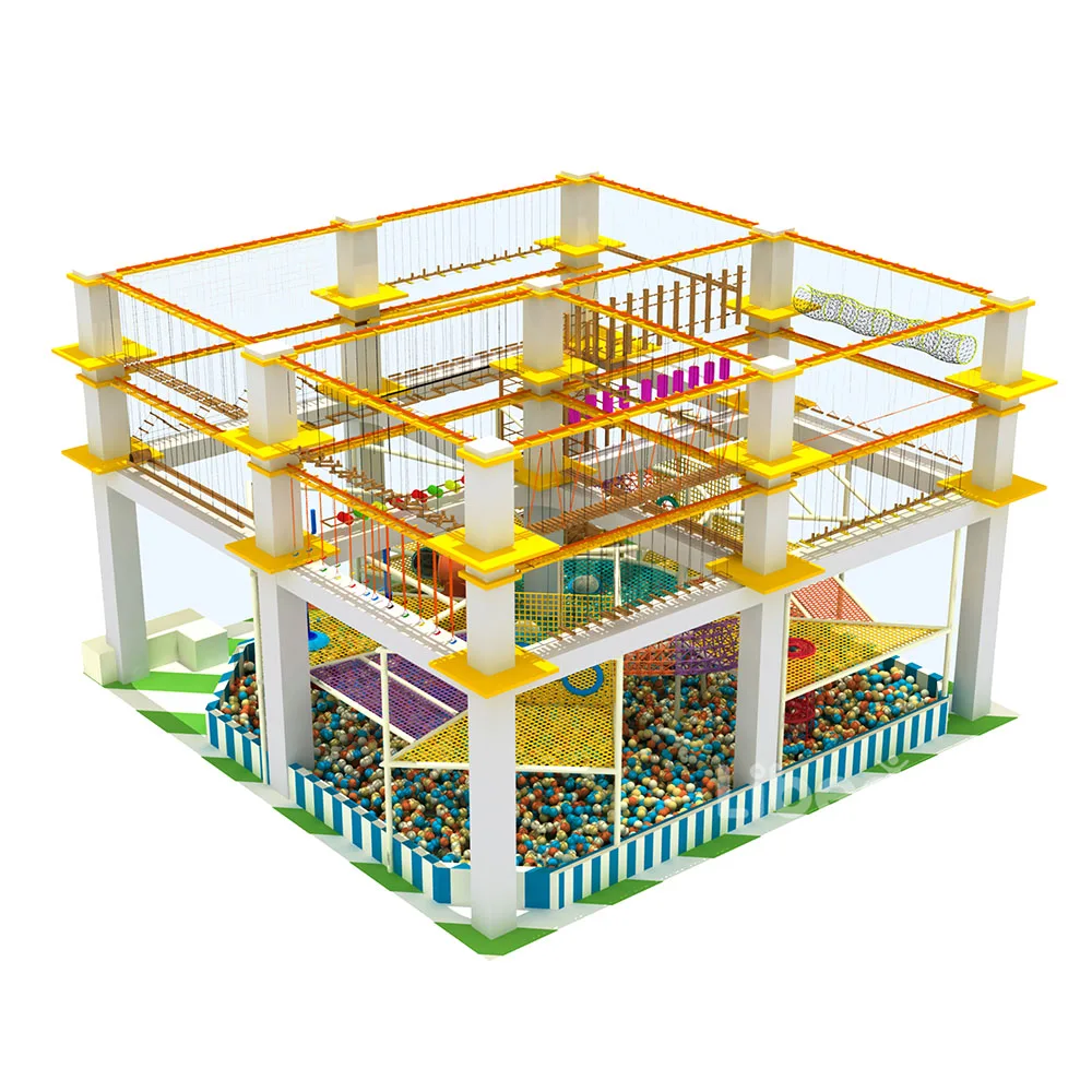 cheap kids indoor playground park jungle sport rope adventure play equipment