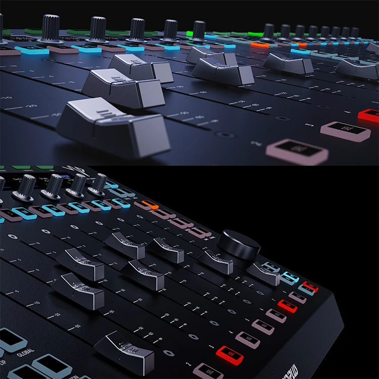 Midiplus UP Music Studio MIDI Sequencer Mixing Control Console 8 Channel DAW Controller with 8 Touch-sensitive Motorized Faders