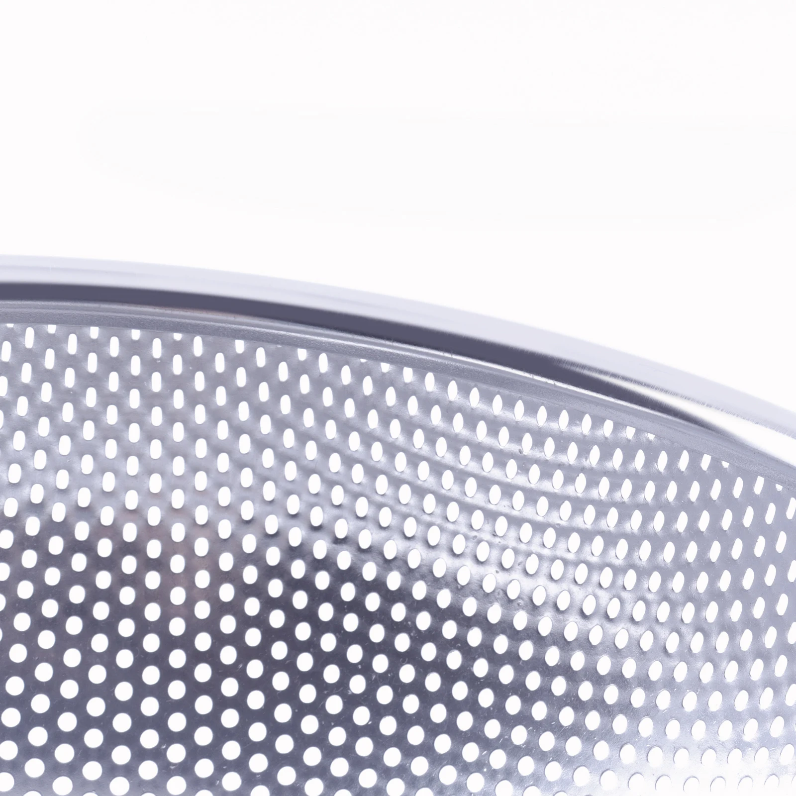 Stainless Steel Self-Draining Heavy Duty Kitchen Strainer with Heat Resistant hanging ring for Rice Noodles