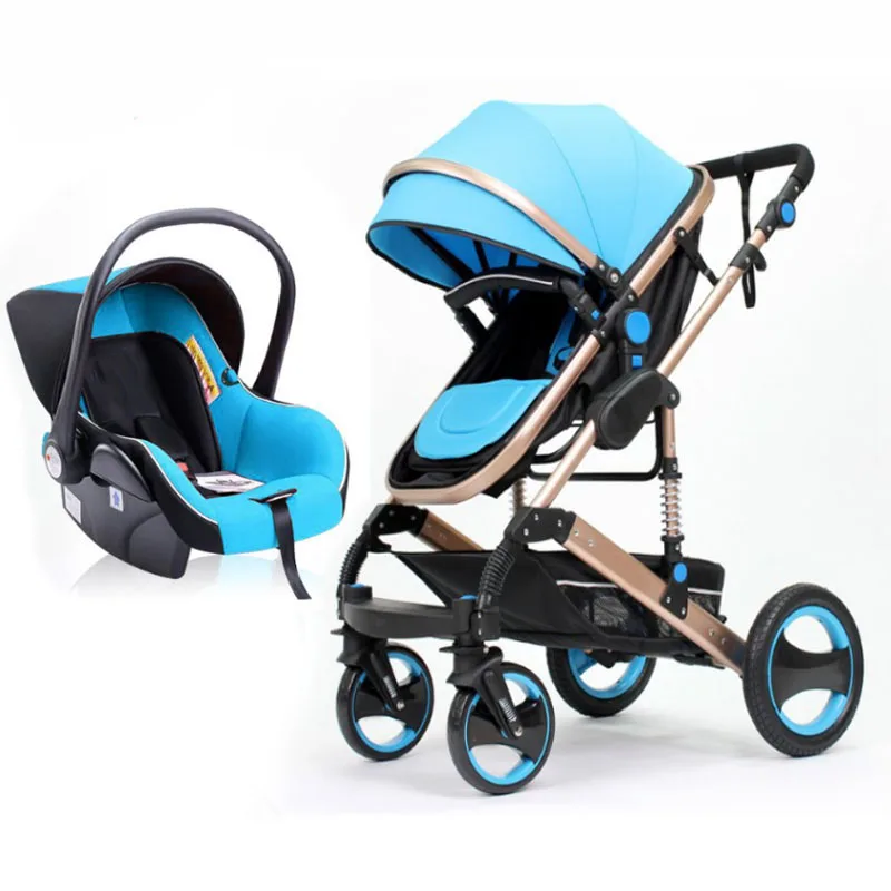 Ready to ship Baby Cart Sitting Lying Folding baby stroller 3in1 for new born