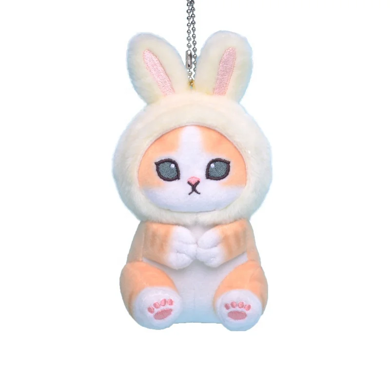 DH3819 Plush Doll Cute Tempura Fried Shrimp Shark Cat Plush Doll Pendant Japanese Popular Stuffed Plush Toys Bag Pendant