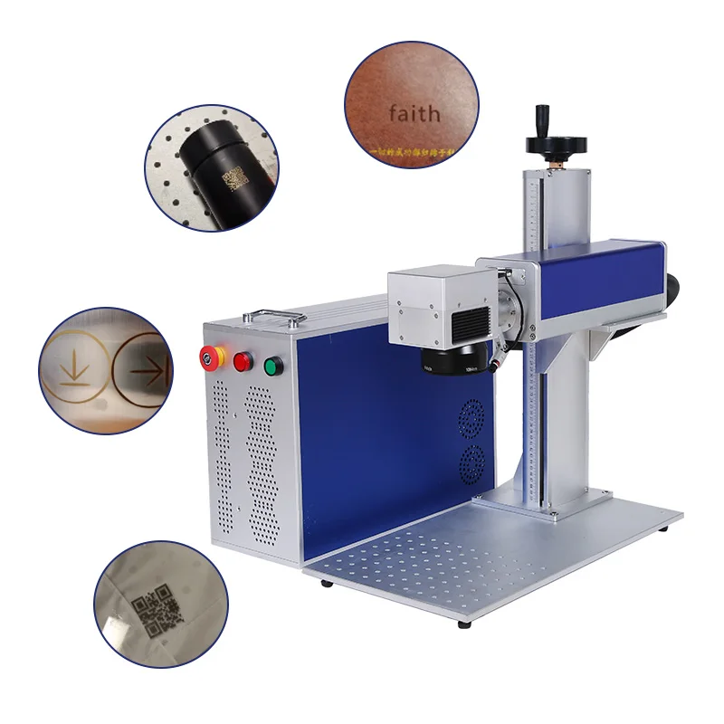 Free Optic Spilt Red Light 50w100w Fiber Laser Marking Machine on Metals And Non-Metals