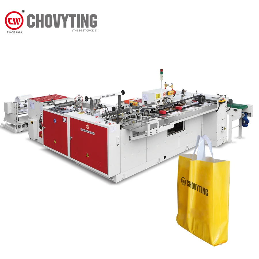 CW-500ZD LDPE Bottom Sealing Loop handle shopping Bag forming Machine for carry plastic bag
