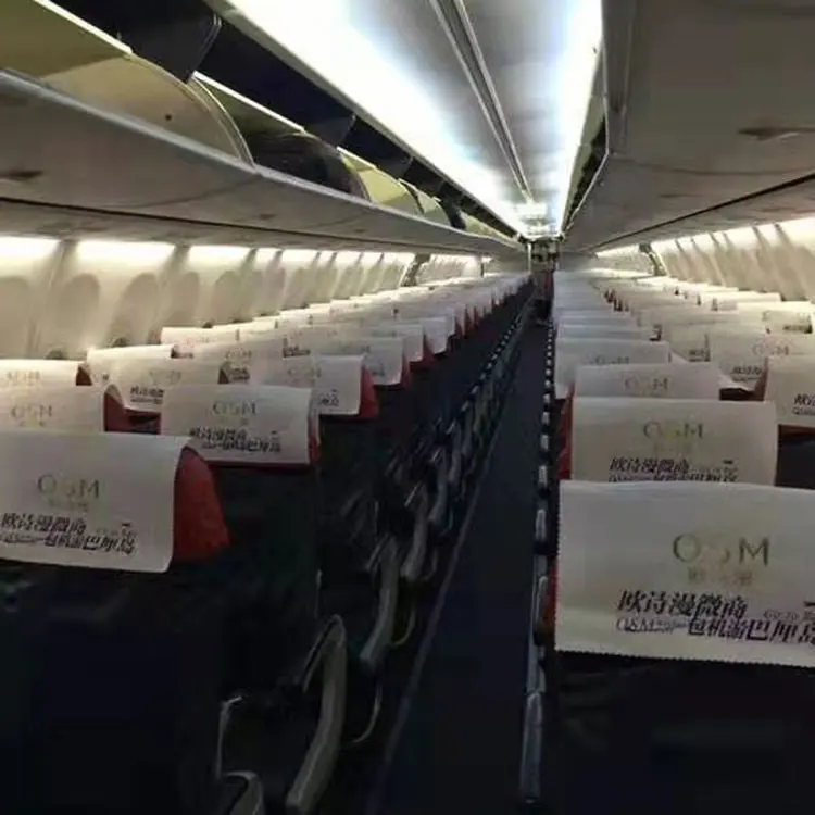 Airline taxi train car bus seat advertising cover Nonwoven Headrest Covers