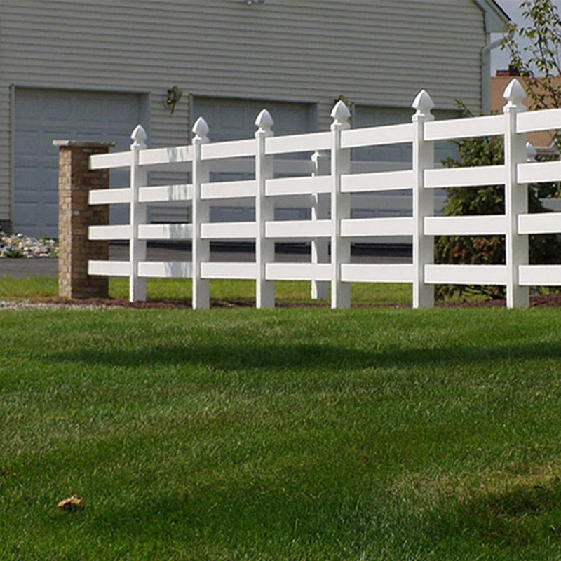 High Quality White 3 Rails Horse Fence PVC Plastic Horse Arena Fencing Composite Vinyl Horse Fences