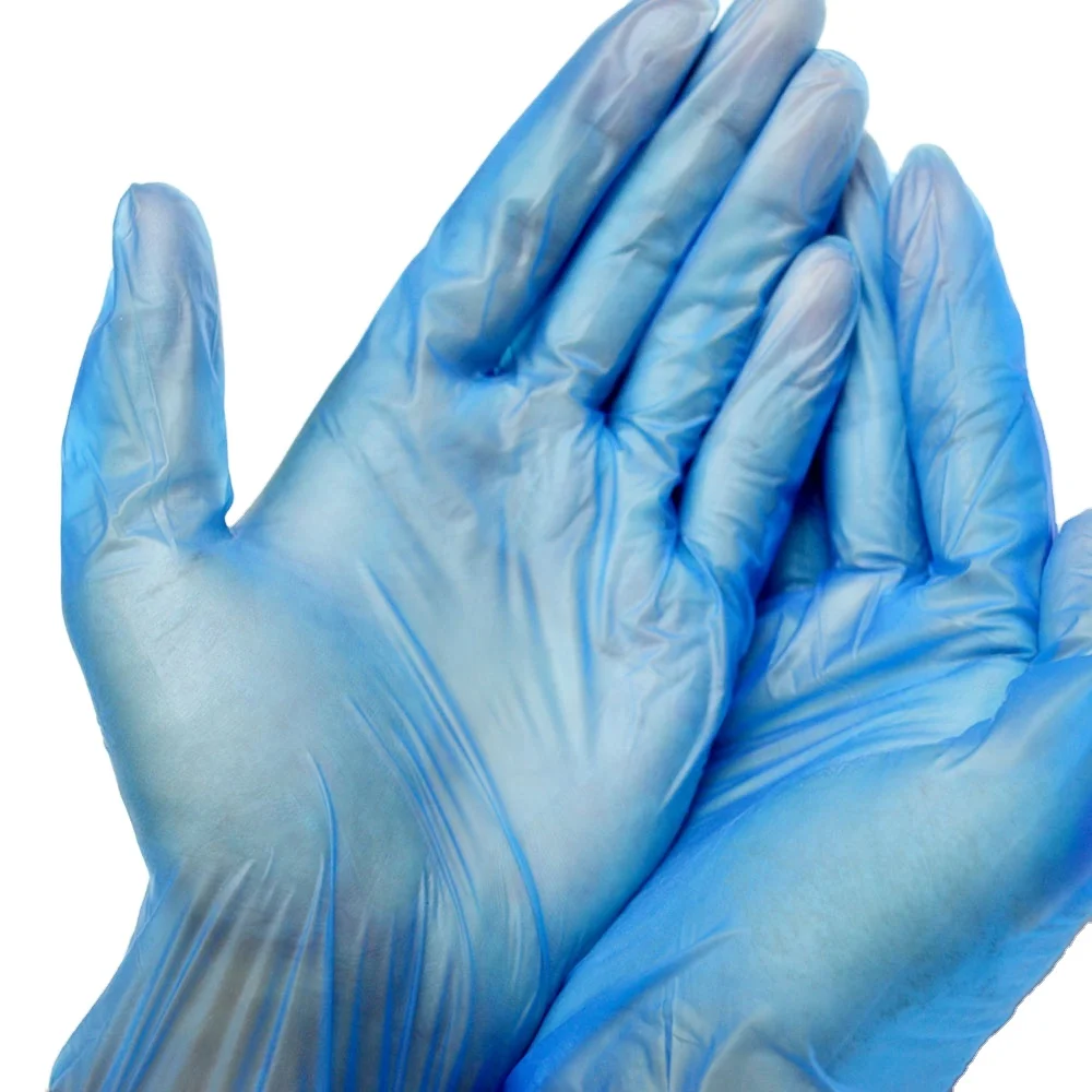 Wholesale Vinyl Gloves Powder Free General Use Clear Blue Vinyl Multipurpose Gloves Disposable PVC Gloves Manufacturer